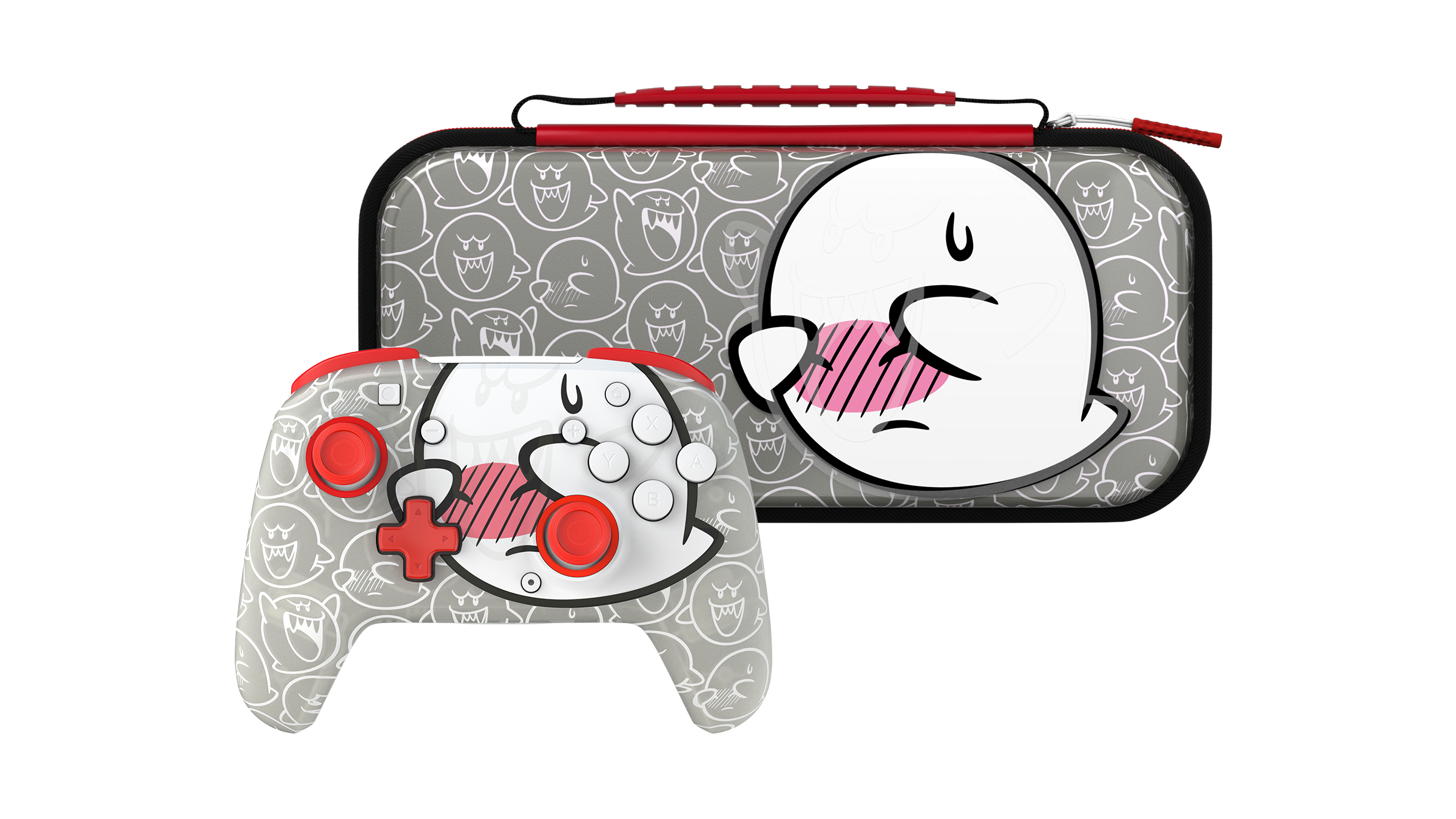 Turtle Beach - PDP Rematch Wireless Controller + PDP Travel Case Plus Glow - Boo - Nintendo Switch Bundle