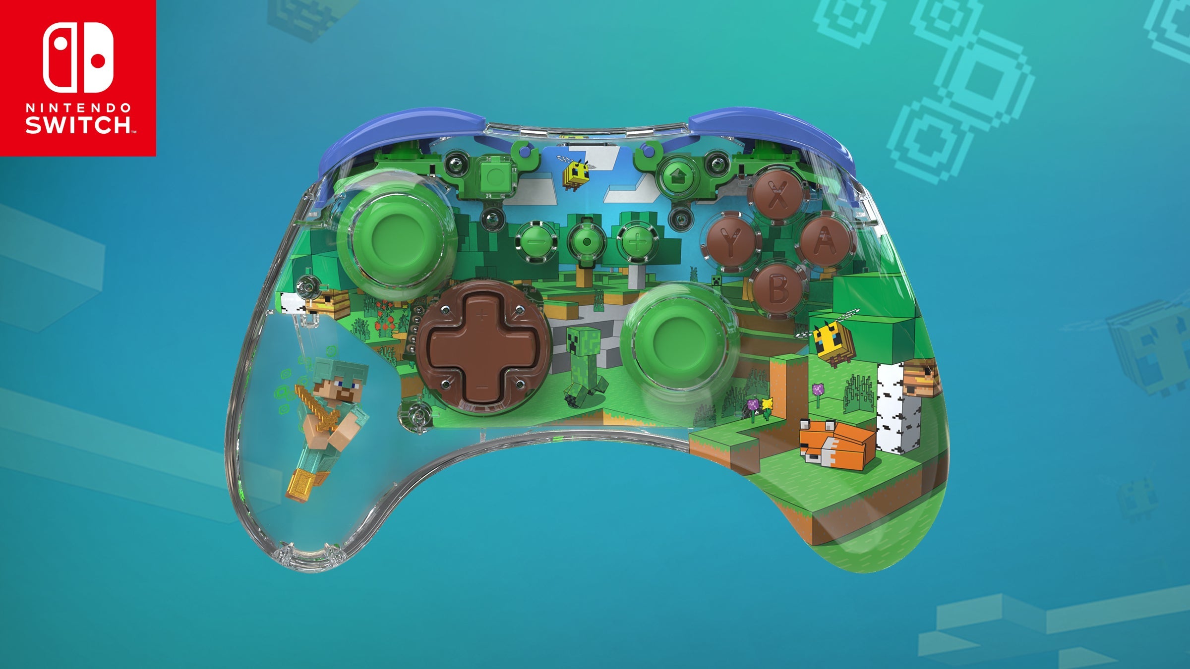 Turtle Beach - PDP REALMz Wireless Controller: Minecraft Forest Biome - Nintendo Switch